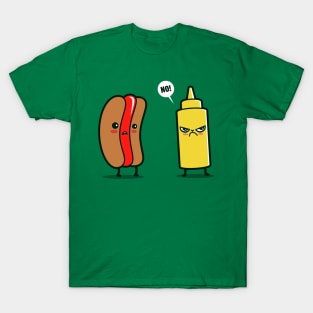 Cute Funny Kawaii Hotdog And Mustard Cartoon Gift For Foodies T-Shirt